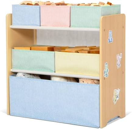 Delta Children - GapKids 6 Bin Toy Organizer - Greenguard Gold Certified, Pastel - Image 5
