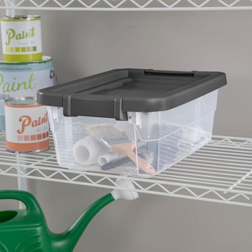 Sterilite Modular Stacker Box with Latching Lid, 16 Quart, 12-Pack - Image 6