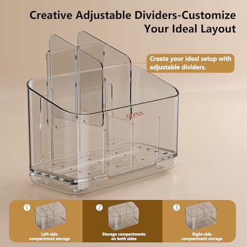 MOPMS Toothbrush Holders for Bathrooms with 5 Slots Adjustable Dividers - Image 4