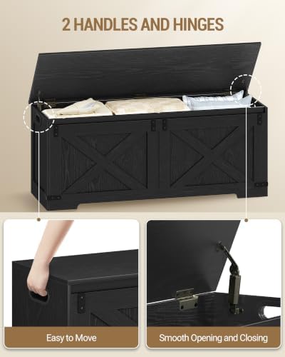Hzuaneri 47" Storage Bench, Lift Top,225L/59Gal Storage Chest - Image 6