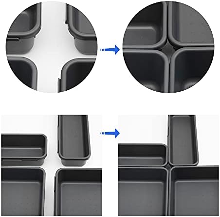 Gonice 13 PCS Drawer Organizer Tray, Interlocking Desk Drawer Organizer - Image 6