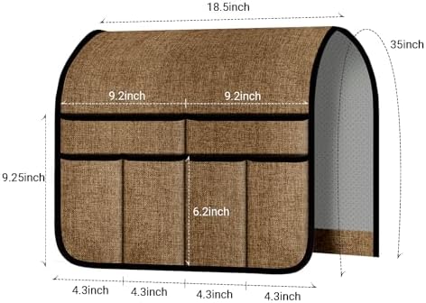 Armchair Caddy & Remote Control Holder for Couch & Recliner | Non-Slip Armrest Organizer with 6 Pockets for TV Remote, Phone, Tablet, Magazine & More, 19 x 35 Inches, Chocolate - Image 5