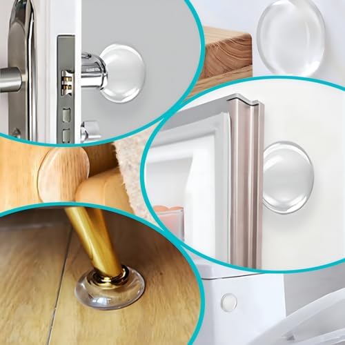 Wall Protectors from Door Knobs-Efbock Silicone Door Stoppers Wall Protector-Premium Door Bumper Wall Guards for Home or Office -Self Adhesive Door Handle Bumper Guard Stopper Rubber Stop 6pcs - Image 2
