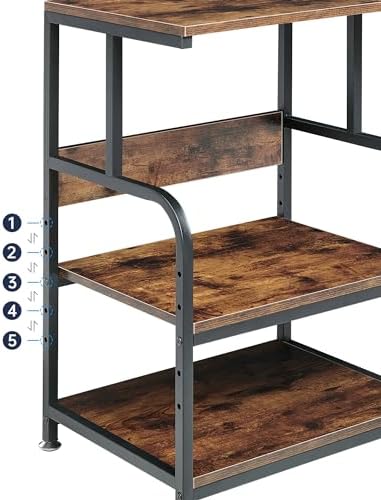 Fannova Printer Stand with Height Adjustable Storage Shelf for Home Office - Image 6