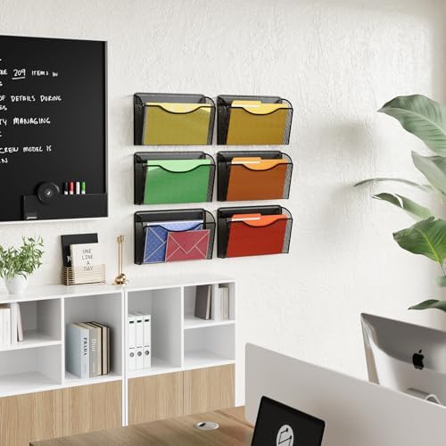 MINDEPOT Wall File Organizer, Hanging Wall File Holder, 1 Pack, Black - Image 5
