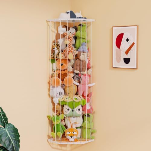 BBLIKE Stuffed Animal Storage, Corner Plush Toy Organizer with Hardware by BBLIKE