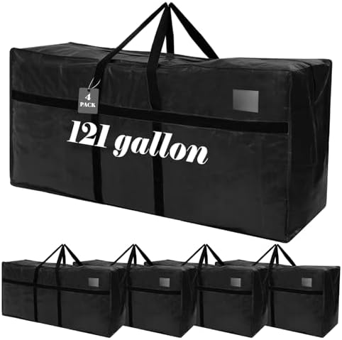 Windyun 4 Pcs 121 Gallon Extra Large Moving Bags XXL Heavy Duty Storage Bag by Windyun