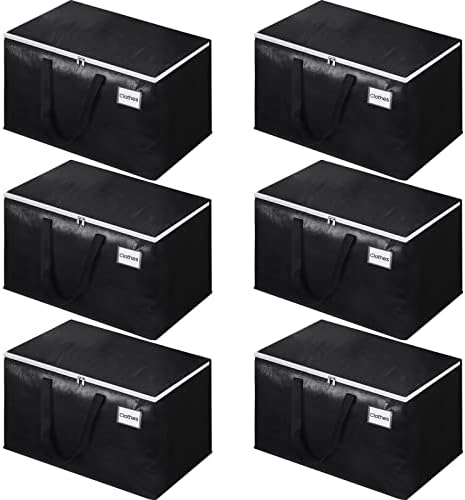 Extra Large Heavy Duty Moving Bags, 125L Packing Bags, 6 Pack by EpicTotes