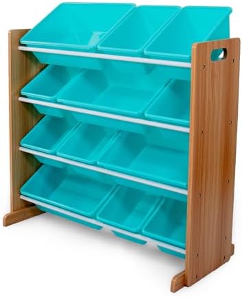 Humble Crew Kids Toy Organizer with 12 Bins, 4 Tier Storage for Playroom by HumbleCrew