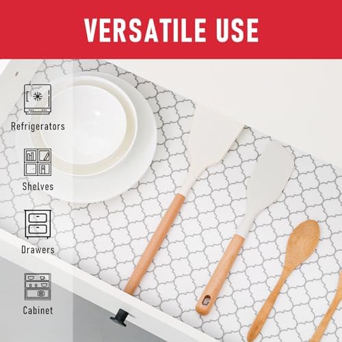 Cooyes 2 in 1 Refrigerator Liners & Fresh mats for Fridge Drawer and Glass Shelves, Absorbent Cloth Fridge Organizer Bin Mats Washable, Shelf Liner for Kitchen Cabinets Non Adhesive - Image 6