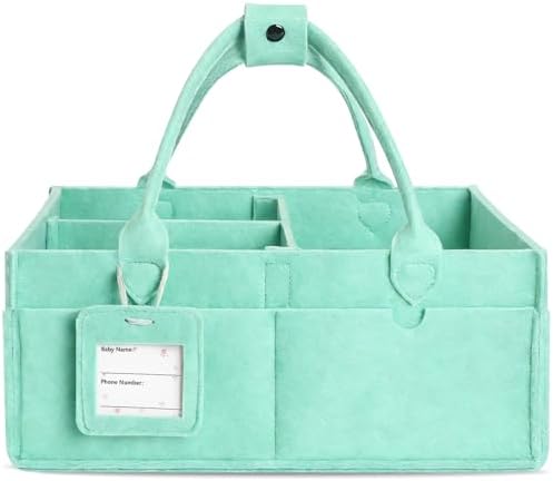 Diaper Caddy Organizer - Large Baby Caddy Organizer with Handle (Green) by Unknown