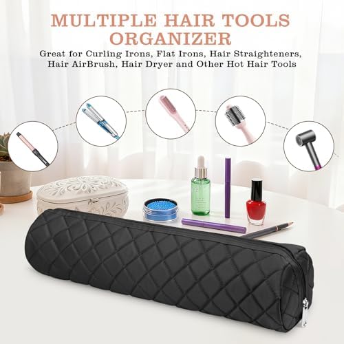 Suafrnut Large Heat Resistant Hot Hair Tools Organizer Bag(17.7" x 3.9") - Image 5