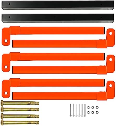 Thanaddo 3-Level Metal Storage Rack, Heavy Duty Wall Mount, 330 lb Capacity, for Lumber, Wood, Pipes, Garage, Workspace (2 Pack) - Image 5