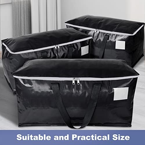 StorageRight Moving Bags, Moving Boxes, 93L 4-Pack Sotrage Bags Totes,Black - Image 5