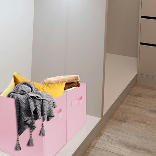 2Pcs Storage Cubes,10.5 Inch Collapsible Storage Bins,Fabric Foldable Bins - Image 7