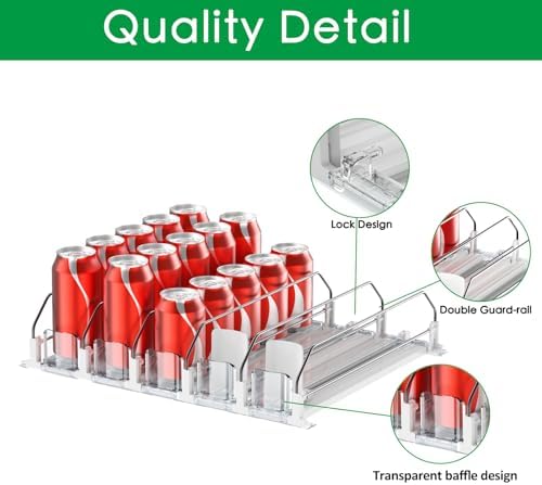 SZNLZQ Drink Organizer for Fridge,Holds 25 Cans - Image 6