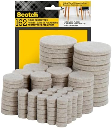 Scotch Felt Pads, Round, Assorted Sizes, Beige, 4 Pack (648 Pieces) - Image 3