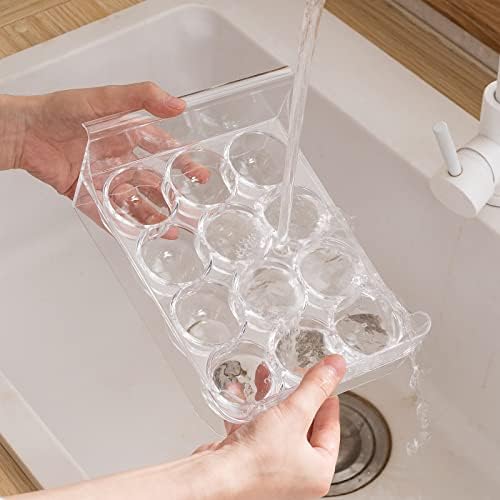 Ettori Egg Holder for Refrigerator Drawer Type Egg Container for Refrigerator BPA Free Fridge Organizer-12 Egg Storage,Stackable - Image 4