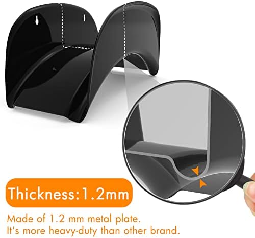 Gardzen 2-Pack Heavy Duty Hose Hanger Wall Mount Black - Image 3