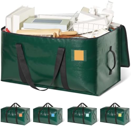 Heavy Duty Moving Bags Extra Large 110LBS Storage Bags,5 Pack Green by Unknown