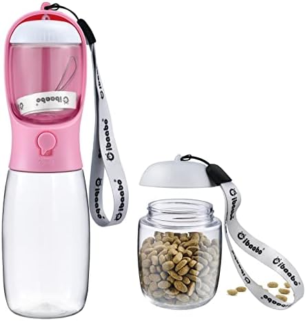 Cibaabo Dog Water Bottle Portable with Food Container & Filter for Travel by Cibaabo