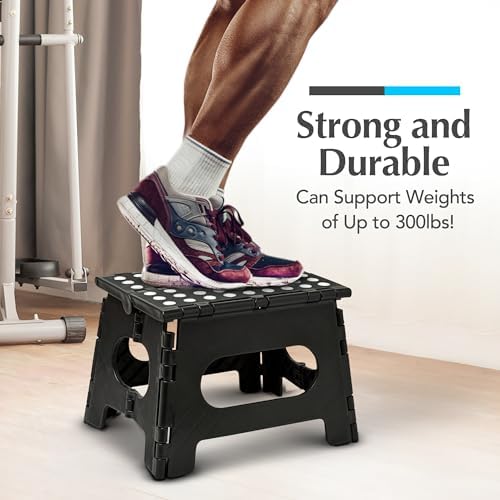 Handy Laundry Folding Step Stool 8 Inch, Black, Non-Slip Holds 300 lbs - Image 5