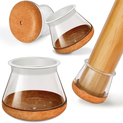 OCONDA 24 PCS Chair Leg Floor Protectors Clear, Large, 1-3/16''-1-9/16'' by OCONDA