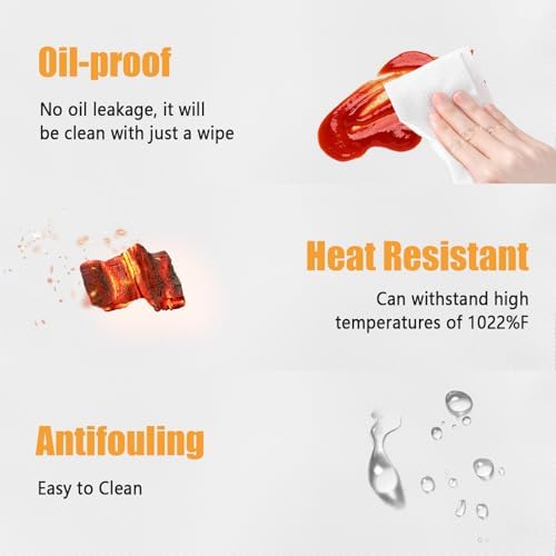 TOHONFOO Heat Resistant Mats for Countertop & Air Fryer, 24x21 in, White - Image 4
