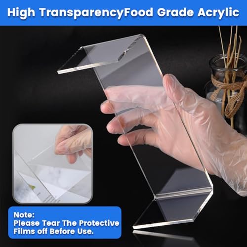 Acrylic Display Risers (7" L~9" L), 2 Sets Clear Tabletop Display Stand - Image 6