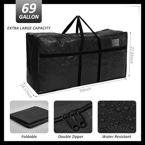 Windyun 4 Pack 69 Gallon Extra Large Moving Bags XXL Heavy Duty Storage Bag - Image 2