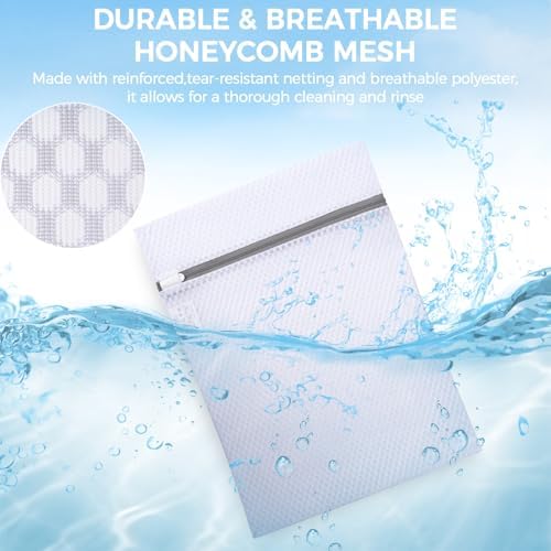 BAGAIL Laundry Bags Mesh Wash Bag for Intimates Lingerie and Delicates,3Pcs(Honeycomb,3M) - Image 5
