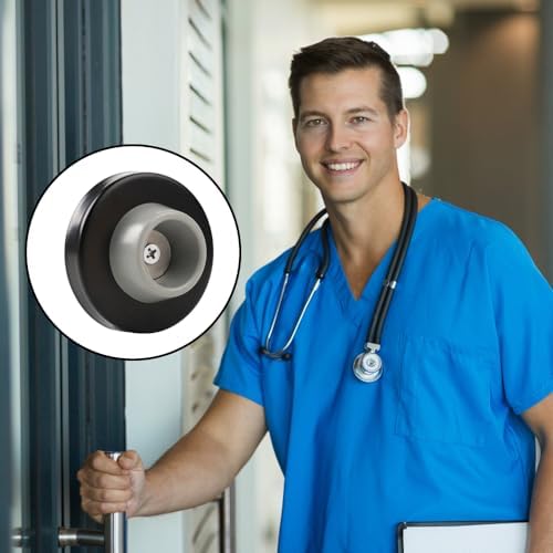 6Pcs Door Stoppers for Wall, Rubber Door Bumper, Door Knob Protector Black - Image 2