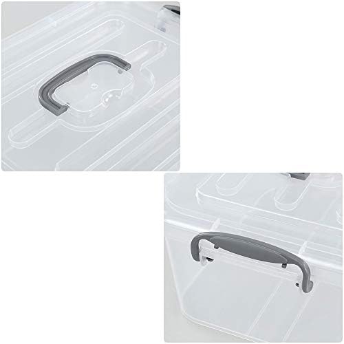 Kekow 2-Pack Clear Storage Latch Box, Plastic Containers with Lids, 8 L - Image 4