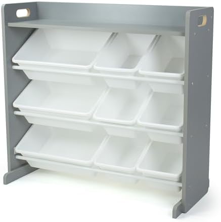 Humble Crew Kids Toy Organizer with Display Shelf, 9 Bins, 3 Tier Storage by HumbleCrew