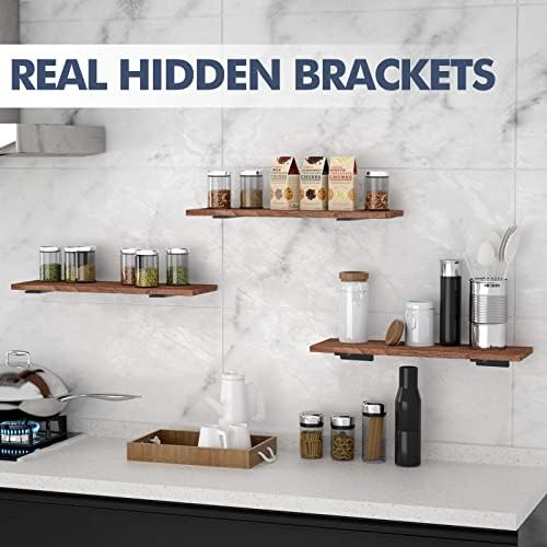 Starunder 10 Inch Floating Shelf Brackets,8 Pack L‑Shape Shelf Supports - Image 2