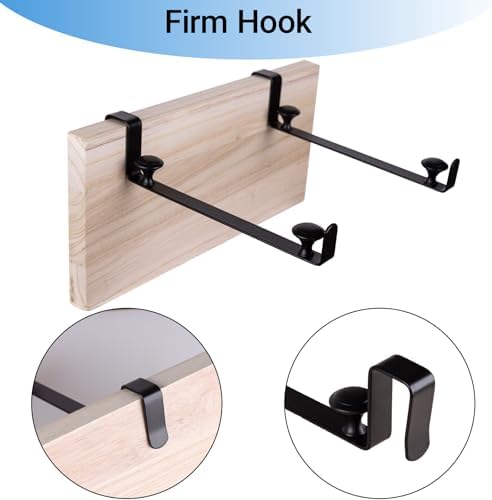 Large Trash Bag Holder for Kitchen Cabinets Doors, Under Sink Plastic Bag Hooks, Stainless Steel Garbage Bag Holder, Kitchen Trash Waste Cans (Black) - Image 6