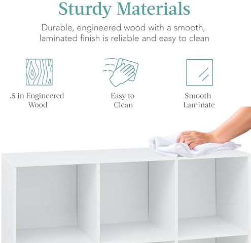 Best Choice Products 6-Cube Storage Organizer, 13.5in Shelf Opening, Bookcase, Display Shelf, Customizable w/ 3 Removable Back Panels – White - Image 6