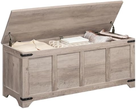 MAHANCRIS 47.2" Storage Chest Extra Large, Toy Box with 2 Safety Hinges by MAHANCRIS