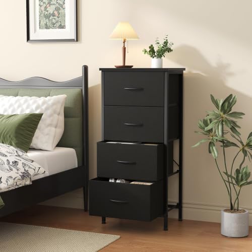 Sweetcrispy Dresser for Bedroom, 4 Drawer Storage Cabinet, Tall Nightstand - Image 2
