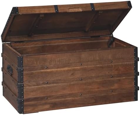 Signature Design by Ashley Storage Trunk Coffee Table, Brown, Kettleby by Unknown