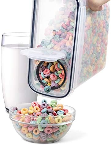 FOOYOO Cereal Containers Storage Set - 4 Piece Airtight Large Food Storage Containers(135.2oz), BPA Free Dispenser Plastic Cereal Storage Containers - Image 6