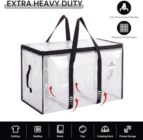 8 Pack Extra Large Heavy Duty Moving Bags - Image 2