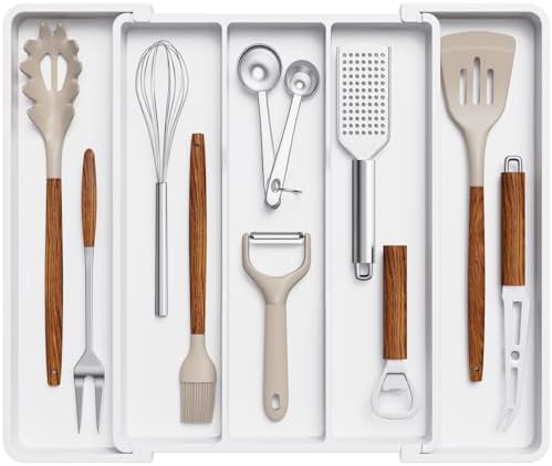 Lifewit Utensil Organizer for Kitchen Drawers, Expandable Utensil Tray by Lifewit