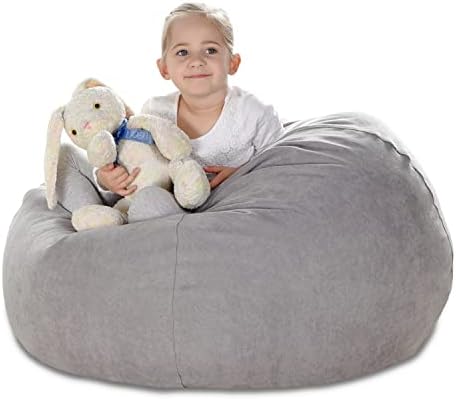 YuppieLife Stuffed Animal Storage Bean Bag Cover, 27" Canvas Toy Organizer by YuppieLife