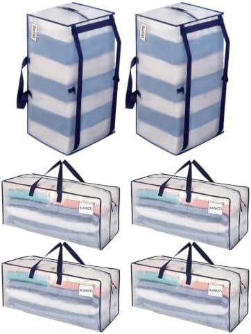 VENO 6 Pack Heavy Duty Moving Bags with Backpack Straps, Zippers & Handles, Extra Large Packing Bags for College Dorm Essentials, Moving Supplies Alternative to Cardboard Moving Boxes by Veno