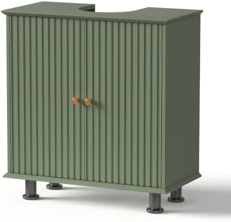 Lift Leg Bathroom Sink Vanity, Storage Cabinet (Green) by PlamleWhereNatureWhispers
