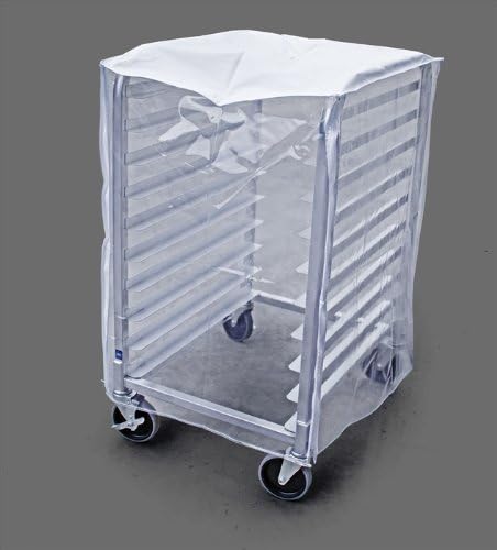New Star Foodservice Clear Plastic 10-Tier Commercial Kitchen Bun Pan Rack Cover, 28-Inch by 23-Inch by 33-Inch, Set of 2 by NewStarFoodservice