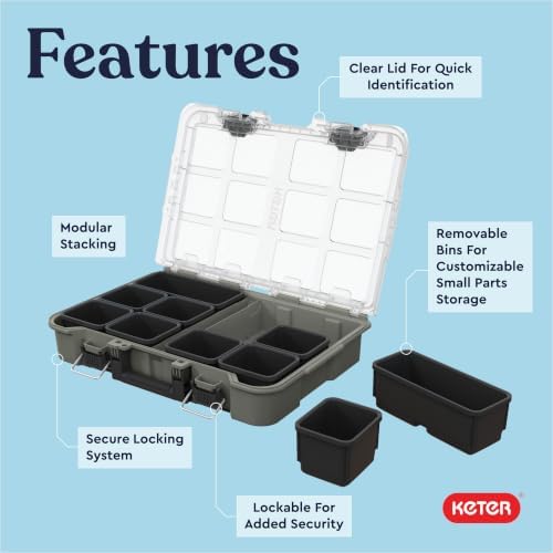 Keter Stack N' Roll Camping Gear Organizer, Portable Storage Organizer - Image 4