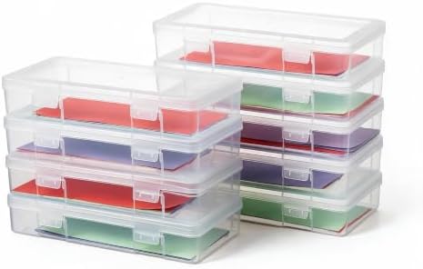 novelinks Clear Pencil Box and Small Plastic Storage Containers with Lids by novelinks