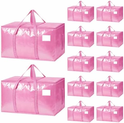 12 Pack Heavy Duty Waterproof Moving Bags, Foldable Totes by Unknown